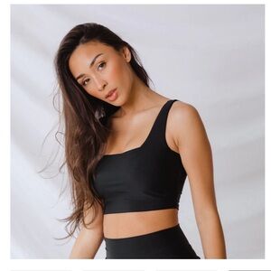 Albion Fit black Olivia swim crop top XS